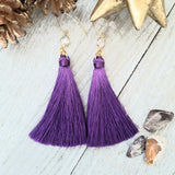 Purple Tassel Earrings