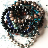 Turquoise Bronzite with Silver Pewter Accent