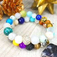 Mixed Gemstones Bracelet Set