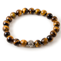 Brown Tiger's Eye with Silver Pewter Accent