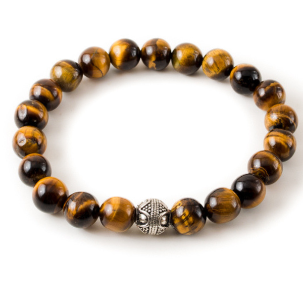 Brown Tiger's Eye with Silver Pewter Accent