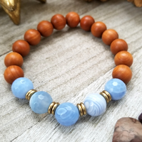 Barbie Sandalwood With Baby Blue Agate
