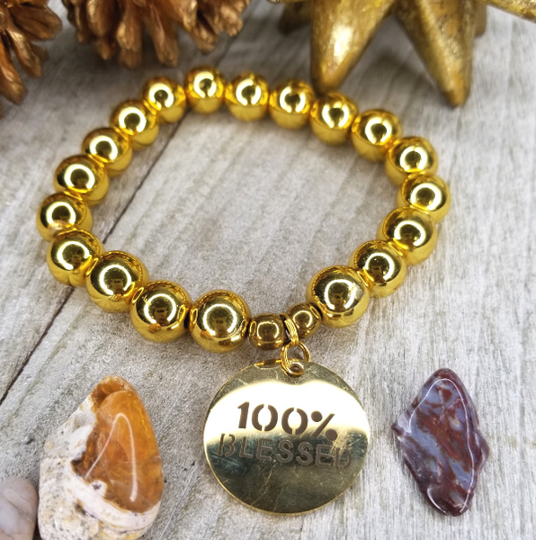 Gold Hematite 100% Blessed Bracelet
