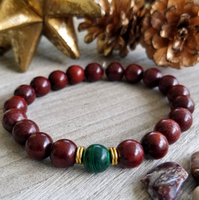 Red Sandalwood With Malachite