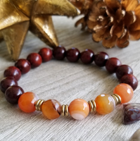 Red Sandalwood With Orange Quartz